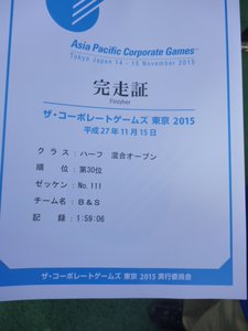 サンキ・ウエルビィ_ザ・コーポレートゲームズ_完走証明書